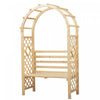 Outsunny Garden Bench With Arch Wooden Bench
