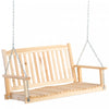Outsunny 2-people Porch Swing Bench With 2 Hanging Chains For Deck Natural