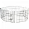 Pawhut 24inch Foldable Metal Exercise Pet Playpen Yard Dog Puppy Kennel Cage 8 Panel
