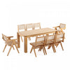 Hamlet and Rockaway Modern Industry Chic 9-Piece Dining Set in Natural Dining Room Set