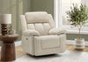 Power Reclining Chair, 39\" Wide, Glider, Swivel, Usb Ports Included, Beige Fabric Recliner