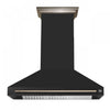 Forno Aria 48 Inch Wall-Mounted Black Range Hood-FRHWM5095-48BLK
