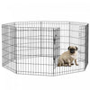 Pawhut Dog Playpen Puppy Play Pen, Pet Exercise Fences For Outside Indoor, Foldable Dog Kennel, 30\"h