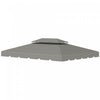 Outsunny 13.1' X 9.8' Gazebo Replacement Canopy, Double Vented Gazebo Top Cover For Garden Patio Outdoor (top Only) - Grey