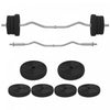 Soozier Adjustable Barbell Weight Set with Curl Bar for Home Gym, 50LBS