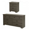 Versa 6-drawer Dresser And Nightstand Set - Gray Maple