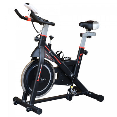 Soozier Upright Stationary Exercise Bike Indoor Cardio Workout Training Bicycle W/ Adjustable Resist|Velo D'exercice Stationnaire Vertical Soozier Velo D'entrainement D'entrainement Cardio D'interieur