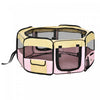 Pawhut 36-inch Large Exercise Puppy Pet Playpen Portable Dog Cat Pet Play Pen Pet Cage Tent Kennel Crate Pink Carry Bag Included