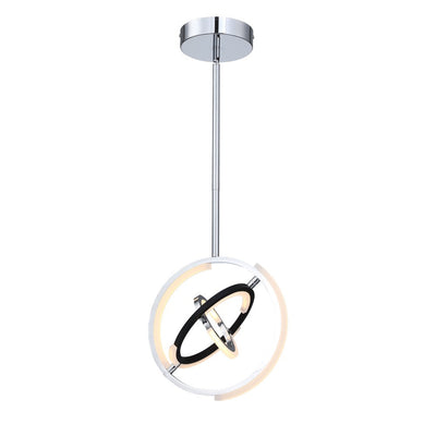 Trilogy Collection 13" Integrated LED Pendant - Polished Nickel|Luminaire suspendu de la collection Trilogy avec lumière à DEL intégrée de 13 po - nickel poli