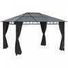 Outsunny 13' X 10' Hardtop Gazebo Canopy, Outdoor Patio Gazebo, Dark Grey