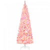 Homcom 7.5ft Snow Flocked Artificial Christmas Tree W/ Led Light