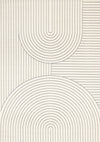 Forte White Grey Curved Arches Indoor Area Rug - 2'7\" x 4'11\"