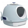 Pawhut Enclosed Cat Litter Box, Covered Litter Box With Lid And Scoop, Cat Box Enclosure With Pull-out Drawer Type, Front Door And Skylight, Easy To Clean, Blue