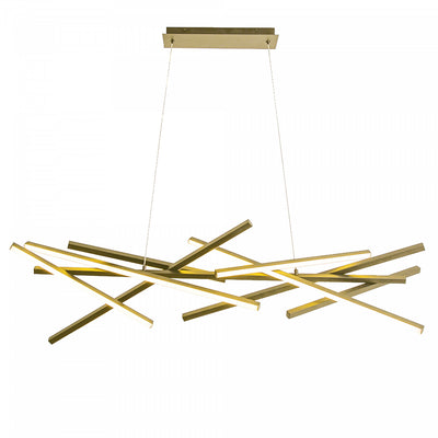 Dainolite Carly Chandelier 62w LED Aged Brass Lamp|Lustre Carly de Dainolite avec fini laiton vieilli et ampoule à DEL de 62 W