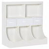 Homcom Kids Bookcase Toddler Toy Storage Organizer, Kid’s Bin Storage Unit Children Display Shelf Wardrobe For Toys Clothes Books Bedroom With Drawers, White