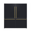 Forno Milano 60-Inch Side-by-Side Refrigerator in Black, 34.4 cu.ft - FFFFD1787-60BLK