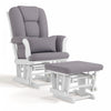 Storkcraft Tuscany Glider and Ottoman - White/Gray Swirl