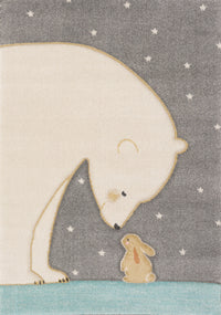 Kids Polar Bear Rabbit Area Rug - 5'3