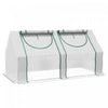 Outsunny 6' X 3' X 3' Mini Greenhouse With 2 Pe/plastic Covers, White