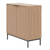 Nordika Slim 2-Door Storage Cabinet - Light Walnut