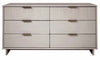 Granville Modern 55\" Dresser in Light Gray (6-Drawer)