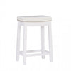 Claridge Fabric Backless Counter-Height Stool - White