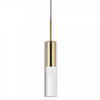 Dainolite Palmer 1 Light Pendant Aged Brass Clear Glass Lamp