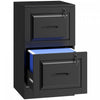 HOMCOM 2 Drawer File Cabinet with Lock, Vertical Filing Cabinet, Black