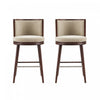 Evalyn Modern Wood Upholstered Barstool in Natural - Set of 2