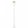Outsunny 77\" Solar Lamp Post Light, Aluminum Outdoor Street Lamp, White