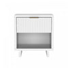 Elara Contemporary 18\" Solid Wood Nightstand in White (1-Drawer)