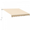 Outsunny 10' X 8' Manual Retractable Awning Shelter W/ Crank, Beige