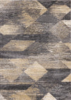 Dayton Grey Beige White Distressed Diamond Pattern Rug, 7'10\" x 10'6\" Indoor Area Rug
