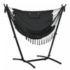 Outsunny Hammock Chair w/ Stand, Hammock Swing w/ Side Pocket, Headrest
