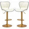 HOMCOM Height Adjustable Bar Stools Set of 2, Swivel Counter Stools