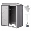 Outsunny 5x3 Ft Small Outdoor Storage Shed With Adjustable Shelf Grey