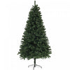 HOMCOM 7.5ft Artificial Christmas Tree with Auto Open, Steel Base, Green