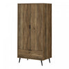 Oxford Wardrobe Armoire With Doors And Drawer - Natural Mango
