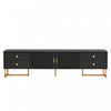 Gavin 68.8\" TV Cabinet with Storage Drawers and Media Organization Function,Black Tv Stand