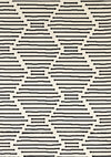 Forte Black White Stripes Area Rug - 2'7\" x 4'11\"
