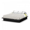Step One Platform Bed with Moulding Pure Black - South Shore King Bed