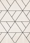 Covington White Black Modern Geometric Trellis Design Rug, 7'10\" x 10'6\" Indoor Area Rug
