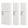 Liora Set Of Bookcase And 2 2-door Narrow Bookcases - Pure White