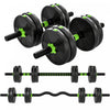 Soozier Adjustable Dumbbell Set, 3 in 1 Weights Set for Home Gym, 33lb