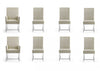 Element Modern 8-Piece Dining Chair Set in Champagne