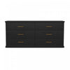 Clifford Traditional Dresser in Black (6-Drawer)