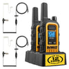 2 Dewalt DXFRS300 Work Site Walkie Talkies Plus Earpieces - 1 Watt, Heavy Duty, Long Range Indoor-Outdoor Two Way Radios + 22 Channel