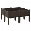 Outsunny 4-piece Raised Garden Bed Pp Raised Flower Bed Plant Stand Stackable Vegetable Herb Grow Box