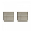 Horizon Modern 22\" Nightstand in Whitewashed Oak (2-Drawer) - Set of 2