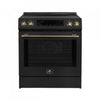 Forno Donatello Espresso 30\" Induction Range, Black- FFSIN0905-30BLK